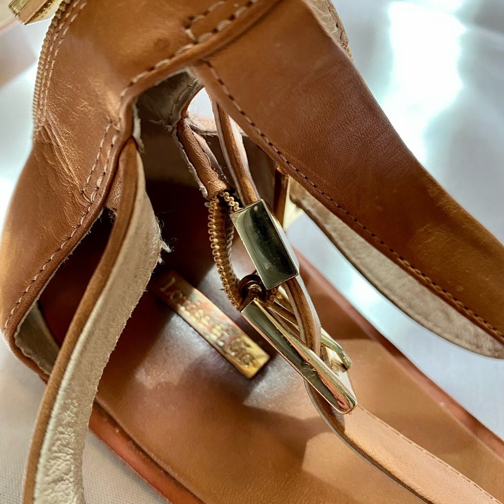 Louise Et. Cie Leather Tan Sandals Size 10 - Picture 7 of 8